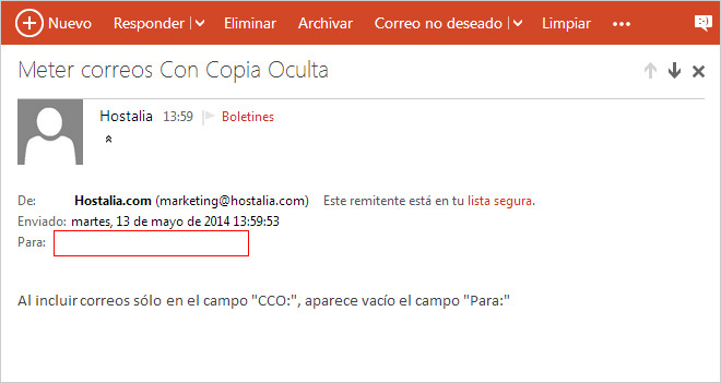 Una solución de Email Marketing es más elegante para enviar un correo a varios destinatarios que hacerlo Con Copia Oculta