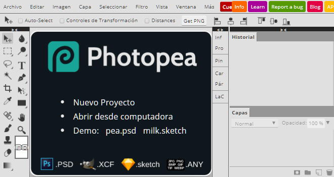 Photopea, la mejor alternativa online y gratuita a Photoshop (abre archivos .psd)