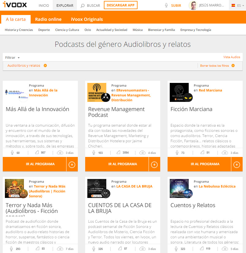 Webs y apps para audiolibros gratis