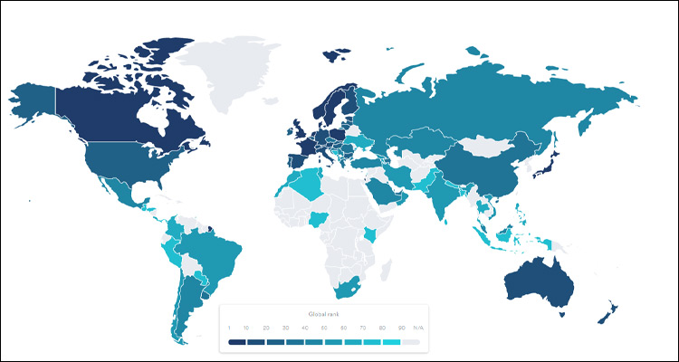 Los países con mejor calidad de vida digital (España ocupa el 18º puesto)