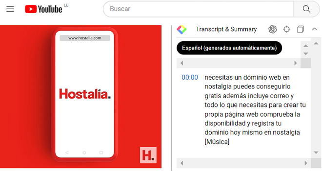 Plugin para la transcripción automática de vídeos de YouTube con ChatGPT #DoctorHosting